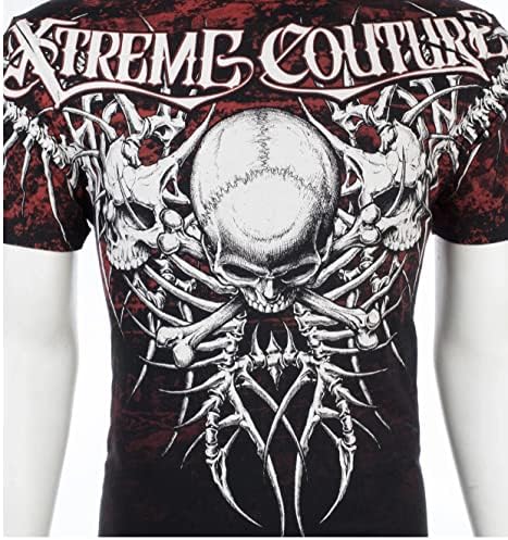 Мъжки t-shirt Xtreme Couture Голи Кости Черен цвят