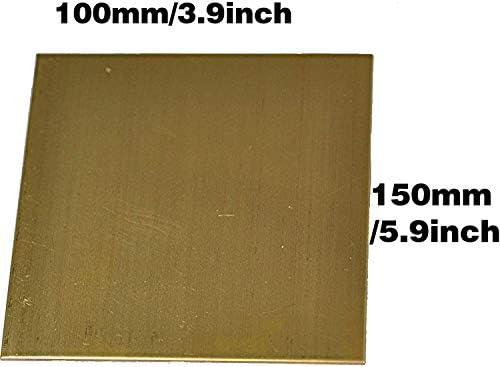 YIWANGO Метална Тонколистовая фолио Табела Мед метален лист Фолио Табела 0,8 мм x 100 X 150 мм Вырезанная Медни метална плоча, Медни