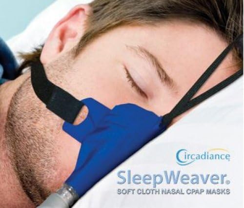 Маска за сън Sleepweaver - положителен контрол на дихателните пътища (в синьо)