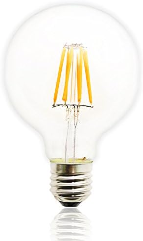 Mengjay® 1 Бр. Led Реколта крушка на Едисон с регулируема яркост G80 8 W, Led лампа с нажежаема жичка с цокъл E26, прозрачен