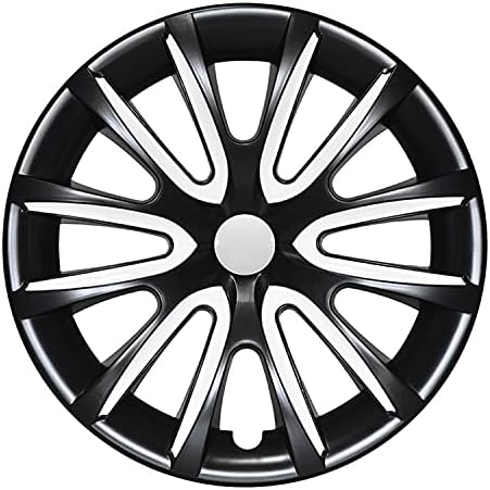 Джантите OMAC 16 инча за Toyota Corolla Черно-бели 4 бр. Капака Джанти - Шапки ступиц - Подмяна на външната повърхност на автомобилни гуми