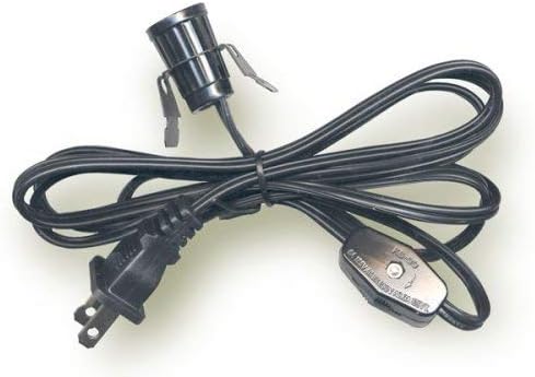 Сменяеми кабела за лампи National Artcraft® 6' с гнездо за sconces свещ, завъртане на ключа за лампата и Формованной мъниче в края - кафяв