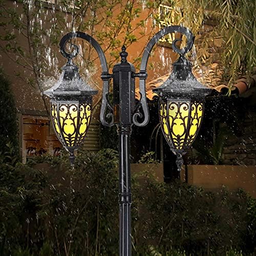 PHITTA 2-Lights E27 IP54 Водоустойчив Ретро лампа с висок стълб, Стъклена Колона, Европейската Градинска Метална Алуминиева Градинска