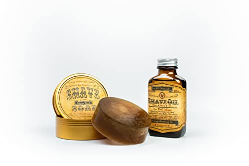 Набор от естествени сапун за бръснене и Масла за бръснене от Vintage Grooming Company
