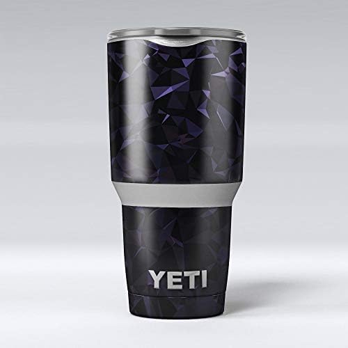 Дизайн Skinz Тъмно Сини Геометрични V21 - Набор от винил опаковки със стикер на кожата, Съвместим с бокалами Yeti Rambler Cooler