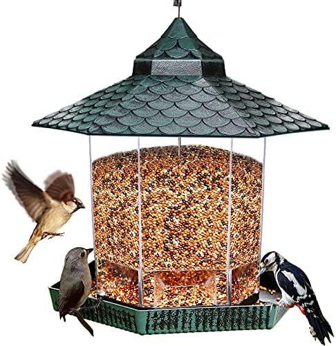А за дивите птици Туинкъл Star Подвесная за Външна украса на двора на градината, под формата на Шестоъгълник, с Покрив
