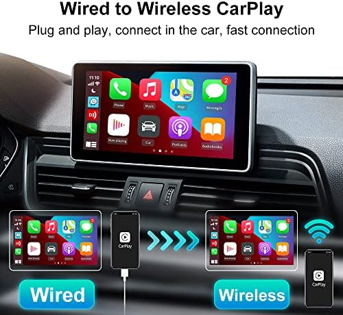 Безжичен адаптер CarPlay Carlinkit, мини-ключ CarPlay е Съвместим само с вграден фабричните кабелен устройство на Apple CarPlay