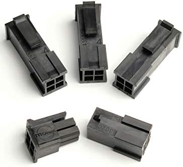Комплект 4-пинови конектори Gratux, стъпка 3 мм, с изводи, подходящи за Molex (опаковка от 4 броя)