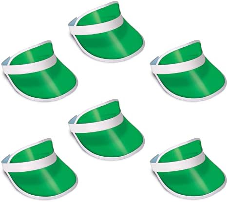 Пластмасови дилърство очила Beistle от прозрачна зелена пластмаса (6 бр.), бял/зелен