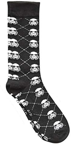 Мъжки чорапи за екипажа на STAR WARS Darth Vader/Stormtrooper Argyle, 4 на двойки, Опаковка