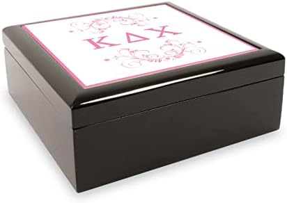 Ковчег в памет Kappa Delta Chi за женски, Дървени Декоративни Кутии с Капаци за Домашен интериор, Ковчег на Памет за снимки, Писма,