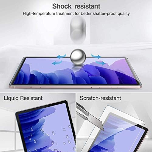 Защитно фолио TANTEK [3 опаковки за Samsung Galaxy Tab A7 (SM-T500/T505/T507, 2020) 10,4 инча, изработени от закалено стъкло, ултра Прозрачна,