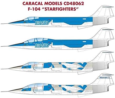 Етикети Caracal Models CARCD48062 1:48 - Изтребител F-104 Starfighter Starfighters [Стикер с ВОДНА ПЪРЗАЛКА]