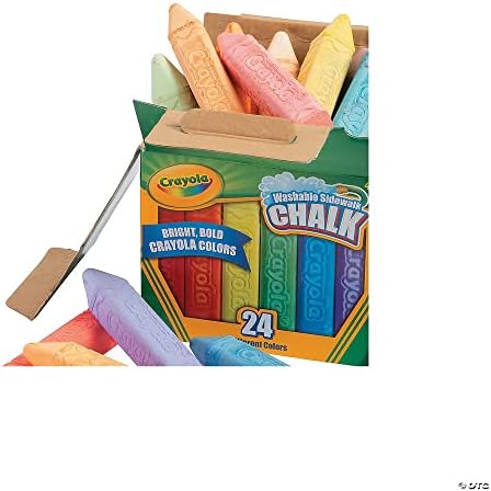 Кутия за тебешир цветен молив за тротоари - | многоцветен | Опаковка от 24 броя
