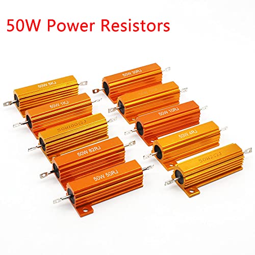 50 W На 3,3 Ω - Силови Резистори 6 бр. Жично Резистор с Алуминиев Корпус за Подмяна на led Конвертор
