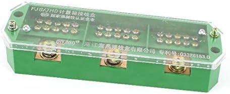 Блок разпределение на захранващ кабел электросчетчика X-DREE FJ6/JHD-2/b 3 фаза на 15 (Блок за разпределение на захранващ кабел
