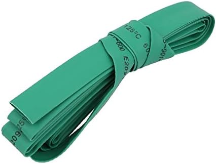 X-DREE Дължина 6,6 фута, вътрешен диаметър 8 мм, свиване тръба с полиолефиновой изолация, метална обвивка зелен цвят (6,6