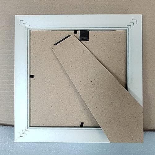 рамка за снимки 6x6 Бял (кремав) Квадратна рамка за снимка за десктоп на дисплея се монтира на стената. Преден отвор 5,8x5,8.