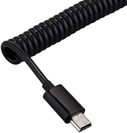 USB-Разширителен Пружинен Спирален Кабел с дължина 3 м, Навити Гъвкав Кабел USB 2.0 за процесори от типа Мъж-жена за Принтери, Камери,