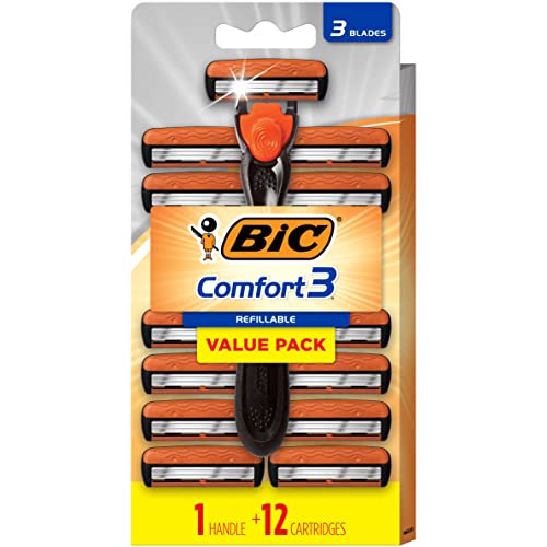 Самобръсначка за еднократна употреба BIC Comfort 3 за еднократна употреба с три остриета за мъже, Самобръсначка за чувствителна кожа