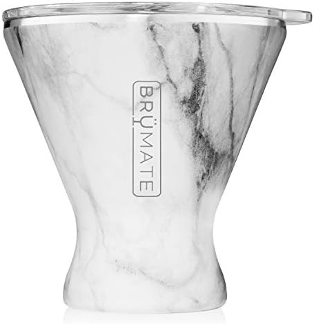 Чаша за Мартини Маргарита BrüMate MargTini на 10 унции - е Изработен От неръждаема стомана с вакуумна изолация (Carrara)