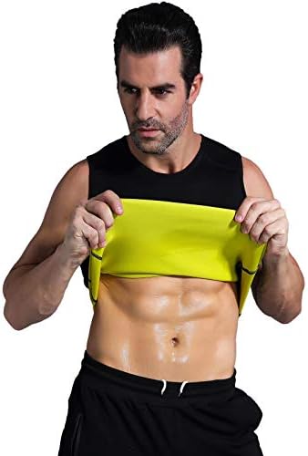 Ausom Мъжка жилетка за отслабване, топла термо-коригиращото бельо, симулатор за тренировка на мускулите на корема, сауна,