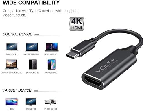 Работи от комплекта на VOLT PLUS ТЕХНОЛОГИИ 4K, HDMI USB-C е съвместим с професионален водач LG 15Z90Q-P. AAS7U1 с цифрово пълна изход