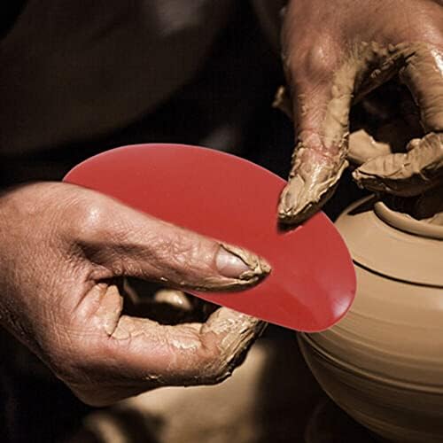 6 Бр Червени Керамични Глинено Стъргало За Почистване На Керамични Глини Инструменти За Формиране На Скулптура Мека Подпомагаща