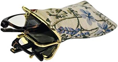 Начало-X - Двойна гобеленовый калъф за очила с капаче, което побира само две двойки | идеален за читатели и