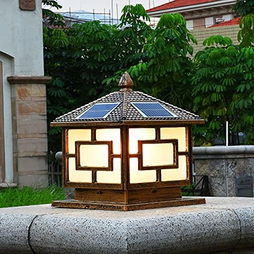 CraftThink led Лампа за слънчева Батерия за улицата, Дизайнерски лампа във формата на Антични къщи с Акрилни Абажуром за градината,