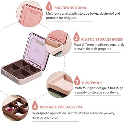 Кутия за съхранение на мини-таблетки DOITOOL Преносими Кутии за Лекарства Пластмасов Запечатани Кутия за Хапчета