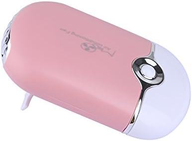 Garyesh Мини Портативна Сушилня За Лак за нокти Вентилатор за климатик USB Охладител Акумулаторни Фенове (Розов)