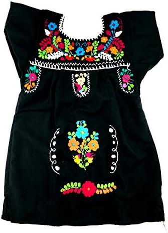 Мексиканското Рокля за Бебета Размер на 1, Рокля от Техуакана, Черен Цвят, на парти Денят на мъртвите Коко, парти в чест на Хелоуин