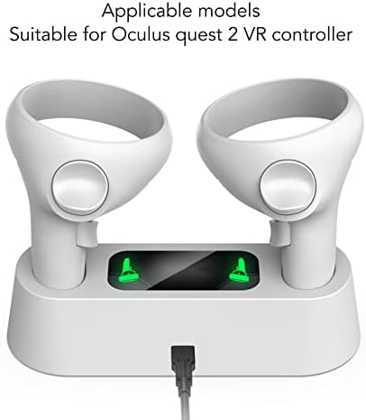 Док-станция за зареждане на виртуална реалност Oculus Quest 2, с индикатор за зареждане, Професионално зарядно устройство ще захранване на