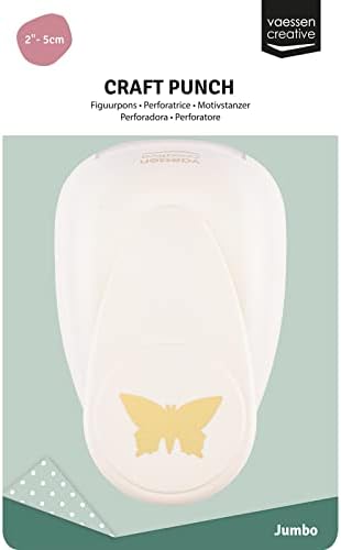 Перфоратор Vaessen Creative Craft за перфорация на хартия с мотив пеперуда, Металик, Многоцветен, XL