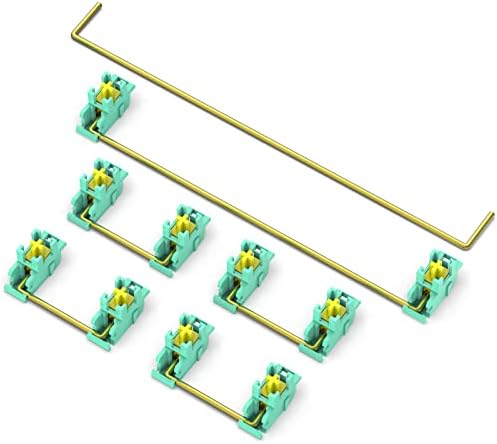 Сателлитный вал RUNJRX Panda Механична Клавиатура Стабилизатор за определяне на печатна платка 7U 6.25 U 2U (60/87, жълт и зелен), (RJ-130)