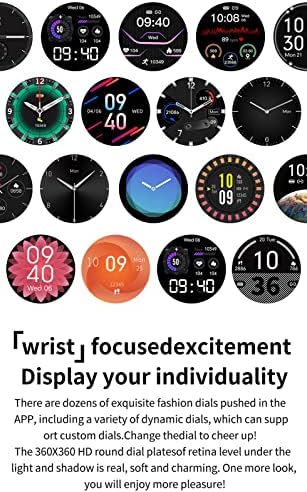 Смарт часовници за мъже и жени, Умни часовници за Android телефони и iOS с диагонал 1,3 инча на цял екран, Интелигентно Напомняне,