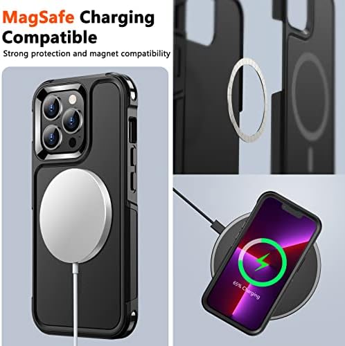 Ултра тънък магнитен калъф за телефон iPhone 13 Pro Max [Съвместим с MagSafe] [Защита от падане на военен клас на височина 10 метра]
