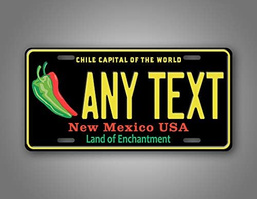SignsAndTagsOnline Персонализирани Регистрационен номер, Ню Мексико, Чили Всеки Текст Потребителски Автотег NM