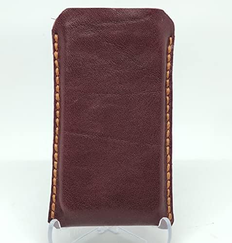 Чанта-кобур от естествена кожа за LG Q7, Калъф за вашия телефон ръчна изработка от естествена кожа, Изработен по поръчка Кожен Калъф-чанта