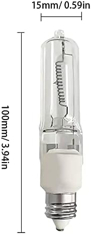 E11 100 W Халогенна лампа JD T4 Мини-Крушка, Мини-Канделябр База за Осветление на Полилея в Гардероба на Окачването Медицински