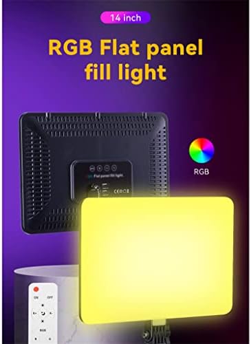 BHVXW RGB Видеостудийные осветителни тела Led лампа с плоска плоча Статив 360 ° Пълноцветно Регулируемо Осветление с дистанционно
