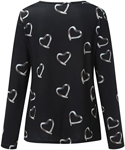 Дамски Летни Блузи с 3/4 ръкав, Тънки Тениски с Изображение на Любовта, Тениски с V-образно деколте, Блуза Свободно, Намаляване, Модни