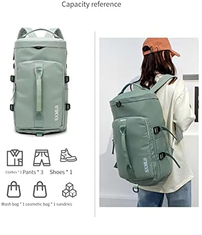 Visioelo Пътна чанта-голям капацитет, водоустойчива спортна чанта за фитнес, раница, независимо отделение за обувки, разделяющее