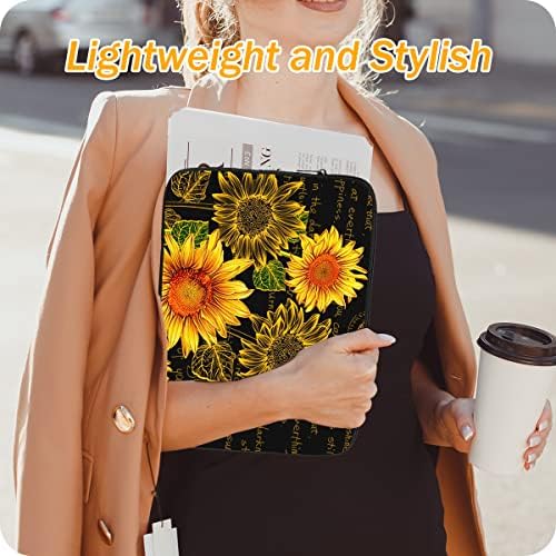 Калъф за лаптоп Sunflower за Жени, Водоустойчиви Неопреновый Калъф за компютъра, Жълто Цвете Защитен Калъф за Лаптоп, Преносим