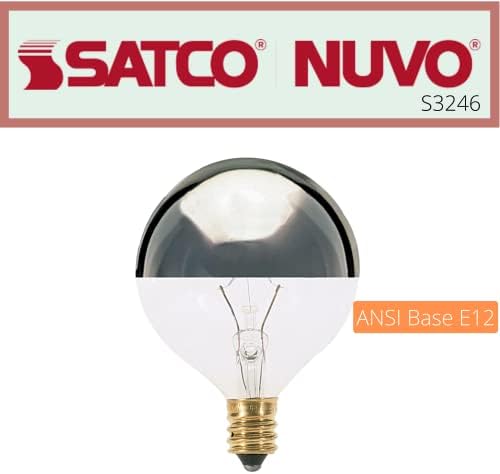Лампа с нажежаема жичка Satco S3246, 2 x 2 x 3 инча, Сребриста
