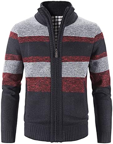 XXBR жилетка пуловер за мъжете, Есен-Зима вязаный бохо Лоскутная топло яке с цип бутон за отваряне отпред, случайни жилетка палто