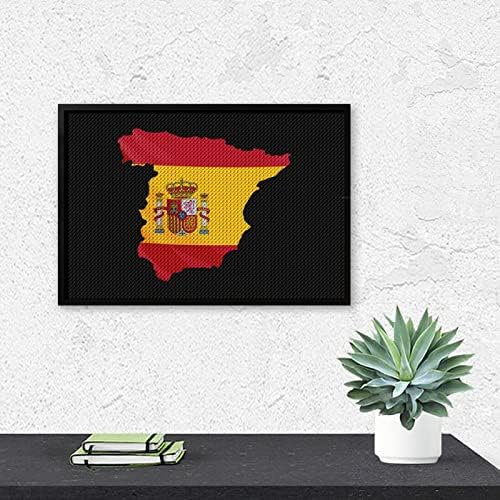 Испания Флаг Карта Диамантена Живопис Комплекти 5D направи си САМ Пълна Тренировка Планински Кристал Изкуство Стенен Декор за Възрастни