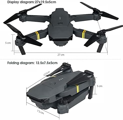 PRENDRE Сгъваеми FPV безпилотни летателни апарати с камера за деца, Начинаещи, Идеи за подаръци за възрастни, Радиоуправляеми безпилотни