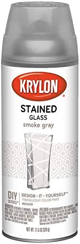Krylon K09037007 Пръски боя за витражного стъкло, 11,5 Унции (опаковка от 1), Опушен-сив, 6 1